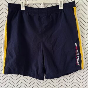 Vintage‎ Y2K Hilfiger Athletics Blue Swim Trunks Lined Size XL Preppy